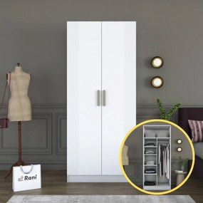 Ντουλάπα Λευκό BROEMER 90x57.5x210