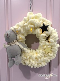 Παιδικό Στεφανάκι με Αρκουδάκι Φωτιζόμενο Κρεμ - Χωρίς