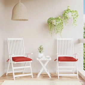 vidaXL Μαξιλάρια Καρέκλας 2 τεμ. Κόκκινα 50 x 50 x 7 εκ. Υφασμάτινα