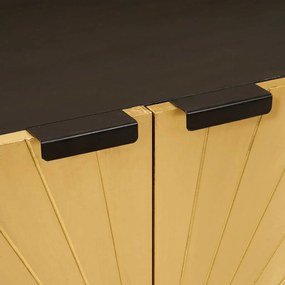 vidaXL Πλαϊνό γραφείο Μαύρο και Χρυσό 60 x 33 x 75 cm