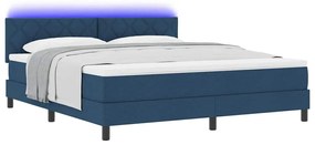 vidaXL Κρεβάτι με ελατήρια με στρώμα Μπλε 180 x 200 cm ύφασμα
