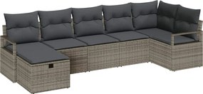 vidaXL Σετ Καναπέ με μαξιλάρι 5 pcs συνθετικό ρατάν