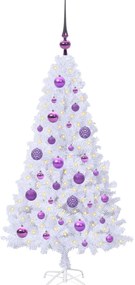 vidaXL Τεχνητό Χριστουγεννιάτικο Δέντρο Λευκό 120 cm PVC και Ατσάλι