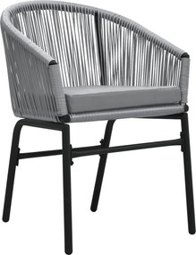 vidaXL Σετ Τραπεζαρίας Κήπου 3 Τεμαχίων Γκρι