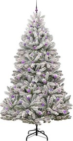 vidaXL Τεχνητό Χριστουγεννιάτικο Δέντρο Πράσινο και Λευκό 270 cm