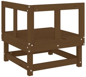 vidaXL Καναπέδες Κήπου Γωνιακοί 2 τεμ. Καφέ Μελί από Μασίφ Ξύλο Πεύκου