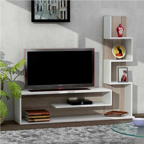 Έπιπλο τηλεόρασης Meteni Megapap χρώμα λευκό - cordoba 149,5x29,5x120εκ.