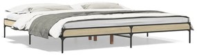 vidaXL Πλαίσιο Κρεβατιού Sonoma Δρυς 200x200 εκ. Επεξ. Ξύλο &amp; Μέταλλο