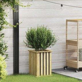 vidaXL Γλάστρα Καφέ 33 x 33 x 45 εκ Εμβαπτισμένη ξυλεία πεύκου