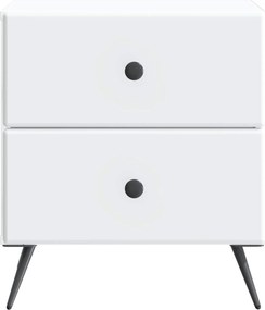 vidaXL Κομοδίνο Λευκό 43 x 34,5 x 47,5 εκ Επεξεργασμένο Ξύλο