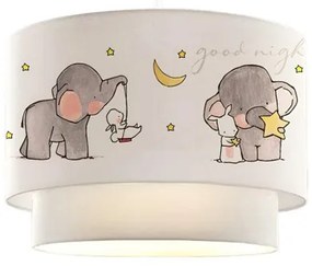 ELEPHANT 204-0002 Παιδικό Κρεμαστό Φωτιστικό Φιγούρα Μονόφωτο 1 x E27 IP20 Λευκό Ύφασμα-Μ30 x Π30 x Υ70cm Globostar-204-0002-Λευ 204-0002