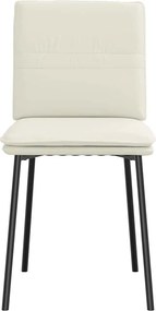 vidaXL Καρέκλες Τραπεζαρίας 4 τεμ. Κρεμ Βελούδινες