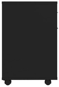 vidaXL Ντουλάπι Τροχηλάτο Μαύρο 45 x 38 x 54 εκ. από Μοριοσανίδα