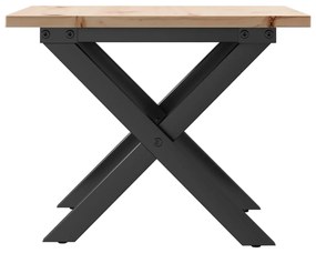 vidaXL Τραπεζάκι Σαλονιού Πλαίσιο Χ 50x50x35εκ Μασίφ Πεύκο/Ατσάλι