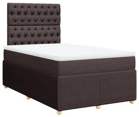 ΚΡΕΒΑΤΙ BOXSPRING ΜΕ ΣΤΡΩΜΑ ΣΚΟΥΡΟ ΚΑΦΕ 120X190 ΕΚ ΥΦΑΣΜΑΤΙΝΟ 3294305