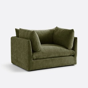 Πολυθρόνα XL με βελούδινη ανάγλυφη ταπετσαρία, Malo