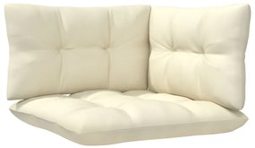 vidaXL Σαλόνι Κήπου Σετ 6 τεμ. από Μασίφ Ξύλο Πεύκου &amp; Κρεμ Μαξιλάρια