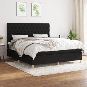 ΚΡΕΒΑΤΙ BOXSPRING ΜΕ ΣΤΡΩΜΑ ΜΑΥΡΟ 160X200 ΕΚ. ΥΦΑΣΜΑΤΙΝΟ 3142587