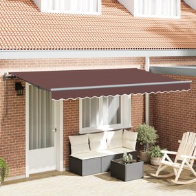 vidaXL Σκηνίτσα Αναδιπλούμενη Καφέ 400 x 200 cm Πολυεστέρας, Αλουμίνιο
