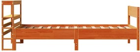 vidaXL Σκελετός Κρεβ. Χωρίς Στρώμα Καφέ Κεριού 90x200 εκ Μασίφ Πεύκο