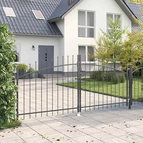 vidaXL Διπλή Πύλη WOERDEN 299,5 x 174,5 εκ. Ατσάλι Γκρι Κλειδώσιμο