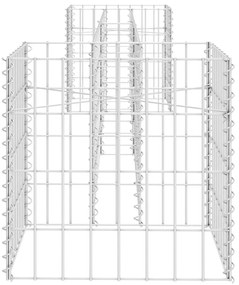 vidaXL Συρματοκιβώτιο Γλάστρα Σχήμα «Η» 260x40x40 εκ. Ατσάλινο Σύρμα