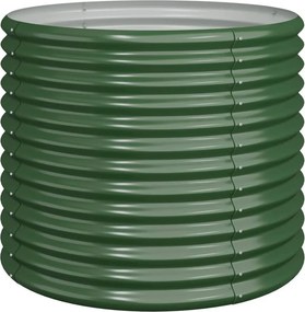 vidaXL Ζαρντινιέρα Πράσινη 80x80x68 εκ. Γαλβανισμένος χάλυβας