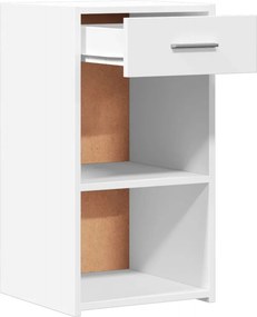vidaXL Κομοδίνα 2 τεμ. Λευκά 35x34x65 εκ. από Επεξεργασμένο Ξύλο