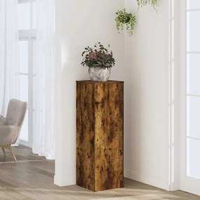 vidaXL Βάσεις Φυτών Καπνιστή Δρυς 33x33x100εκ Επεξεργασμένο Ξύλο