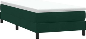 vidaXL Box Spring κρεβάτι χωρίς στρώμα σκούρο πράσινο 90x220 cm