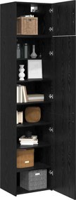 vidaXL Πλαϊνό γραφείο 2 pcs Μαύρη Οξυά 50 x 41 x 225 εκ
