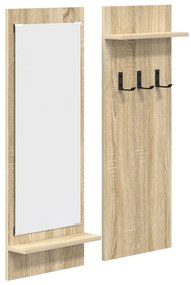 vidaXL Τοίχου Κρεμάστρα Sonoma Oak 70 x 10 x 90 εκ. Επεξεργασμένο ξύλο