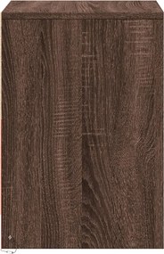 vidaXL Κομοδίνα με Φώτα LED 2 τεμ. Καφέ Δρυς από Επεξεργασμένο Ξύλο