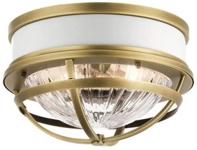 Πλαφονιέρα Φωτιστικό Οροφής 2xE27 Tollis Quintiesse Elstead Lighting QN-TOLLIS-F-NBR Ορείχαλκος