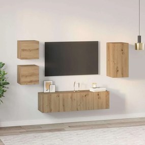 vidaXL Σετ επίπλου τηλεόρασης 5 pcs artisan δρυς 30.5 x 30 x 60 εκ.