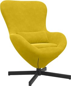 vidaXL Κάθισμα-αυγό Κίτρινο 63 x 73 x 90 εκ Βελούδο