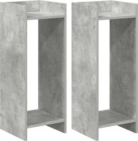 vidaXL Βάση φυτών 2 τεμ. Γκρι Σκυροδέματος 30 x 30 x 80 cm