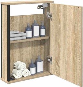 vidaXL Ντουλάπα Καθρέφτη Δρύς Sonoma 42 x 12 x 60 εκ.