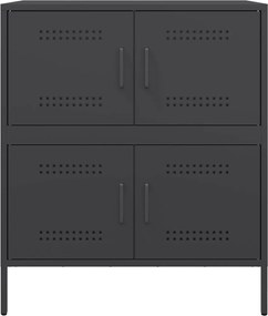vidaXL Ντουλάπι Μαύρο 68x39x79 εκ. από Ατσάλι
