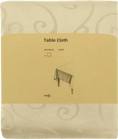 vidaXL Ύφασμα Τραπέζης Λευκό κρεμ 140 x 140 cm Ορθογώνιος