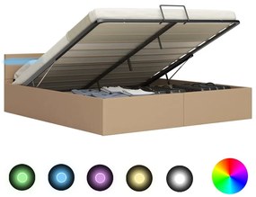 ΠΛΑΙΣΙΟ ΚΡΕΒΑΤΙΟΥ ΑΠΟΘ. ΧΩΡΟ/LED ΚΑΠΟΥΤΣΙΝΟ 180X200ΕΚ ΔΕΡΜΑΤΙΝΗ 285563