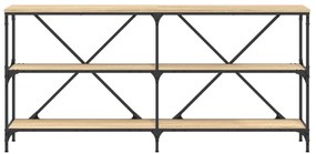 Τραπέζι Κονσόλα Sonoma Δρυς 160x30x75 εκ. Επεξ. Ξύλο/Σίδηρος - Καφέ