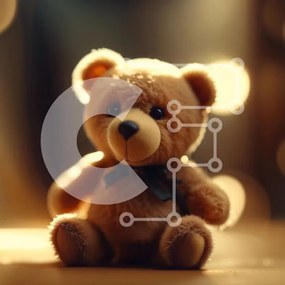 Intra Συλλεκτικό Ξύλινο Παζλ Plywood 4mm - Άνετη και ζεστή εικόνα ενός μικρού καφέ αρκουδάκι Σε Ξύλινο Κουτί - Διαστάσεις: 10x10 cm – 25 κομμάτια