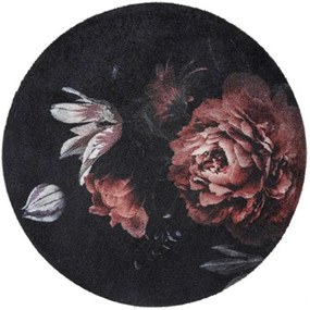 Χαλάκι Κουζίνας Universal 900 Bella Rosa Φ100cm Black Sdim 100X100cm Round Polyamide