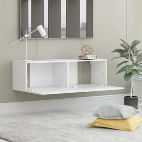 vidaXL Έπιπλο Τηλεόρασης Λευκό 100 x 30 x 30 εκ. από Επεξ. Ξύλο