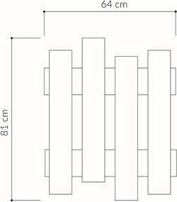 Κρεμάστρα Τοίχου Λευκό WAVE 64x4x79