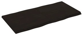 vidaXL Επιφ Τραπεζιού Αν Καφέ 120x60x(2-4)εκ.Ακατέργ. Μασίφ Ξύλο Δρυός
