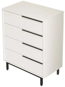 Συρταριέρα On 956LCS3502 74,8x44,5x95,1cm White-Black