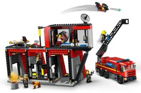 Playset Lego 60414 Fire station with Fire engine