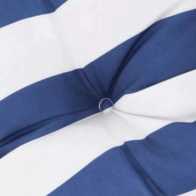 vidaXL Μαξιλάρι Εξωτερικού Χώρου 2 τμχ. Ύφασμα Μπλε και Λευκή Ράβδος